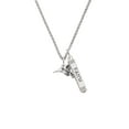 thumbnail image 2 of Delight Jewelry Silvertone Small 3-D Hummingbird Silvertone Believe Faith Prayer Hope Bar Charm Necklace, 23", 2 of 4