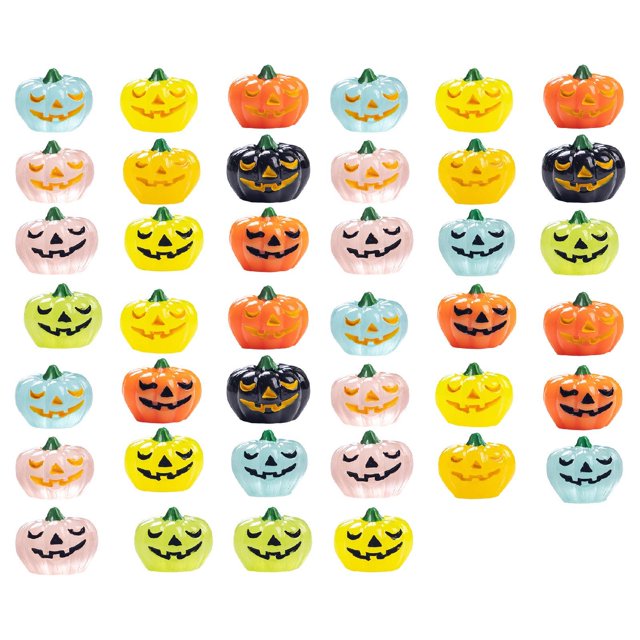 40 Mini Calabazas de Halloween de Resina, Decoraciones Que Brillan en La Oscuridad para La Mesa de Acción de Gracias