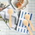 thumbnail image 4 of WALFRONT - Juego de 100 cucharas de madera desechables para cocina, minicucharas de 10 cm para helado, postre, té, cubiertos de madera natural, 4 of 8