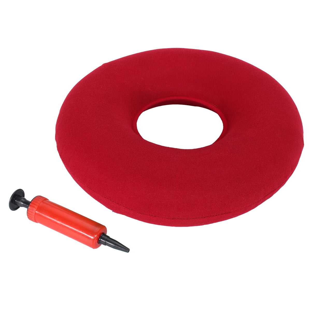 Grey Inflatable Ring Cushion with A Pump Hemorrhoid Seat Pillow Donut Pillow Cushion for Home,Car or Office Round Wheelchairs Seat Cushion 