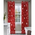 thumbnail image 4 of Valentines Day Sheer Curtains 63 Inch Length 2 Panels Set for Living Room/Bedroom, Red Love Heart Watercolor Kitchen Curtains with Grommet Semi-Sheer Curtains Drapes Voile Window Treatments 42"x63"x2, 4 of 7