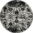 thumbnail image 1 of Unique Loom Portland Tone-on-Tone Design Rug 3' x 3' Round White/Black, 1 of 1