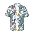 thumbnail image 3 of Kll Men'S Hawaiian Shirt Short Sleeve Button Down Beach Shirts-Flowers And Butterflies, 3 of 8