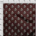 thumbnail image 3 of oneOone Cotton Cambric Dark Brown Fabric Asian Ajrakh Diy Clothing Quilting Fabric Print Fabric By Yard 42 Inch Wide, 3 of 4
