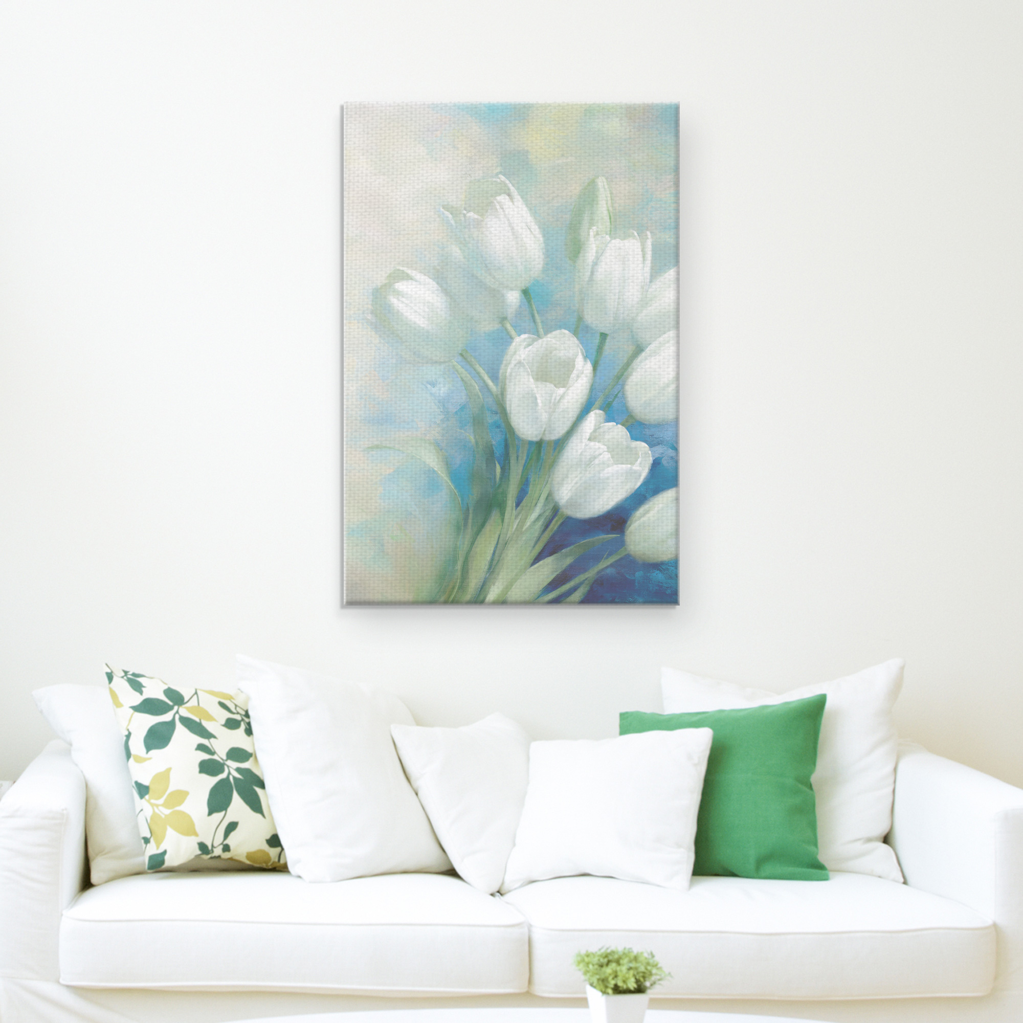Tulip Blossoms by D. Rogier Wrapped Canvas Painting Art Print