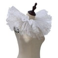 thumbnail image 2 of Victorian Retro Mesh Neck Ruff Collar Glitter Layered Ruffle Fake Collar Shawl Halloween Tulle Clown Choker for Renaissance Cosplay, 2 of 8