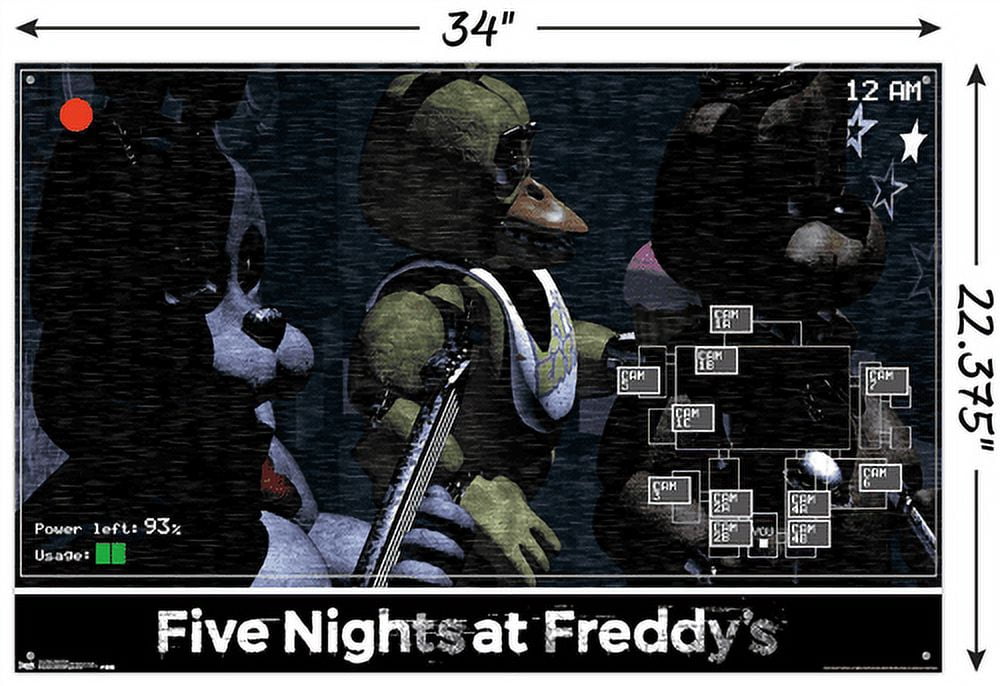 Five Nights at Freddy's - Show Stage Wall Poster with Push Pins, 22.375" x 34"