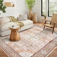 thumbnail image 7 of FairOnly 10' x 13' Extra Large Rug for Office Living Room Bedroom Vintage Medallion Rug Stain-Resistant Carpet, Brown, 7 of 7