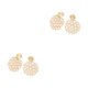 thumbnail image 3 of Qarigey Pendientes de hipoalergénicos Pendientes colgantes geométricos para mujeres de estilo elegante y chic Pendientes blanco blanco 2Conjunto, 3 of 6