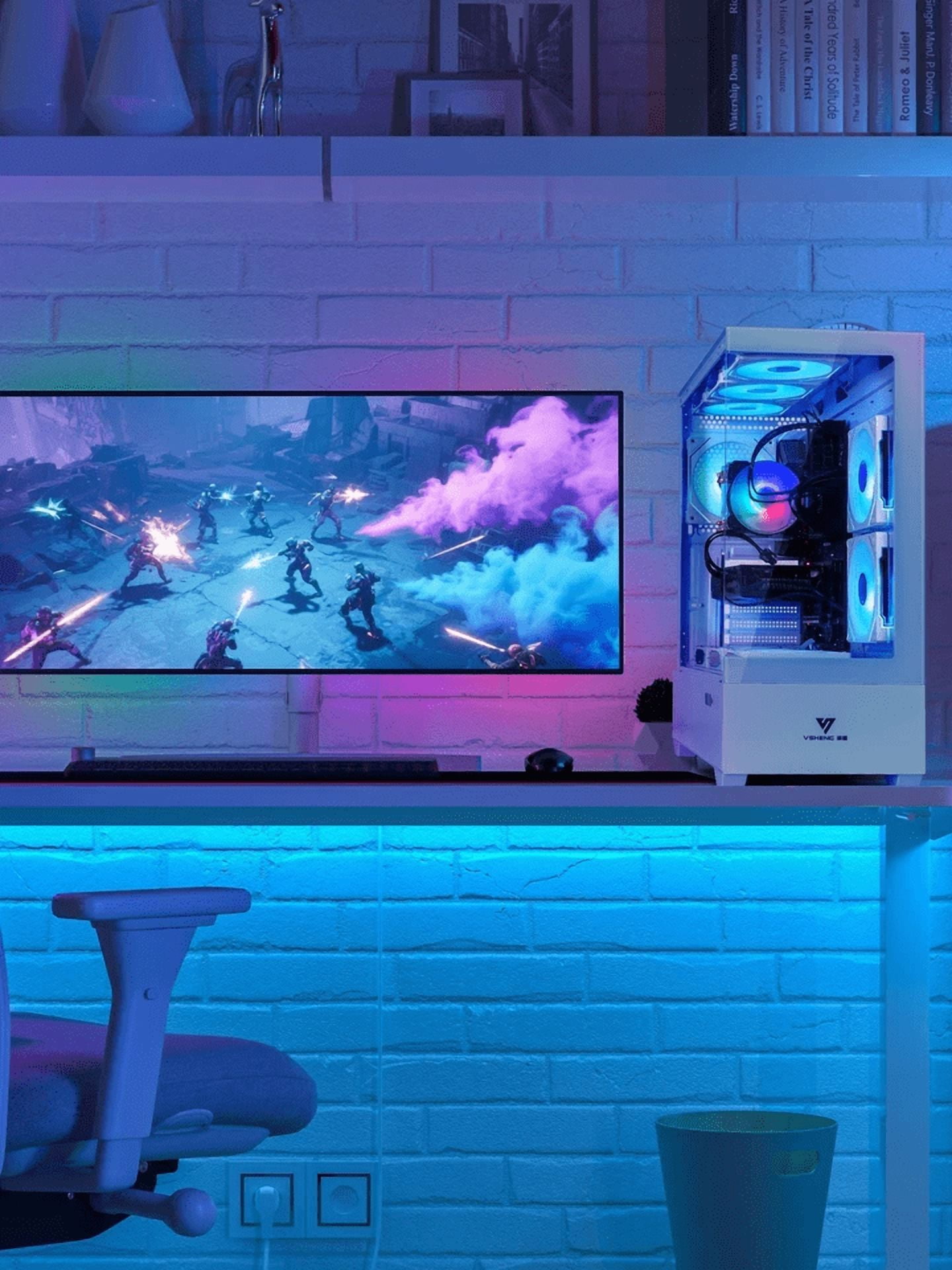 Gaming PC Computer Desktop Intel Core i7-9700KF Radeon RX 580 8GB graphics 16GB RAM 512GB SSD Windows 11 Gaming Computer Tower for Gamer Streaming