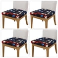 thumbnail image 2 of Disketp Red Blue White Stars for Square Chair Cushion Covers for Hotel, Bedroom, Office,Machine Washable-Four Pieces, 2 of 7
