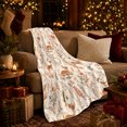 thumbnail image 3 of Whimsical Deer Autumn Forest Scene, Peaceful Woodland Scene, Warm Flannel Blanket for Cabin and Lodge with Detailed Artwork, Wildlife Lovers Thanksgiving Gift, Rustic Home Decor, 3 of 9