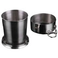 thumbnail image 1 of Tasse en Acier Inoxydable avec Couvercle et Porte-Clés pour Voyage Camping Randonnée Vélo Durable Pliable Vaisselle de Boisson pour Usage Quotidien Extérieur, 1 of 5