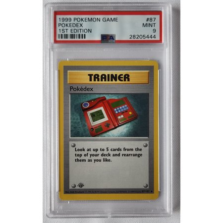 1999 Pokemon Trading Card Game Pokedex Trainer 1st Edition Base Set PSA 9 Graded Mint
