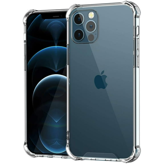 iPhone 12 Pro Max Clear Bumper Protection Case - Shock Proof Transparent Case - HD Clear Rubber Case- Compatible for iPhone 12 Pro Max (6.7 inch)