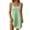 Green women's boho mini dress a1, variant on Women's Round Neck Sleeveless Boho Mini Dresses Eyelet Flowy Spaghetti Strap A-Line Solid Casual Party Dresses, Purple L