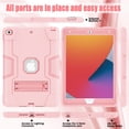 thumbnail image 4 of Heavy Duty Shockproof Case For iPad 7th 8th 9th Generation 10.2 inch with Kickstand, 3 Layer Protection Case Rugged Cover, 4 of 8