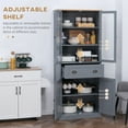 thumbnail image 5 of HOMCOM Kitchen Pantry, 5-Tier Storage Cabinet with Shelves, Grey, 5 of 9