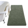 thumbnail image 1 of Alfombra de baño LOCHAS Luxury Shaggy de 60 x 120 cm, color verde salvia, 1 of 7