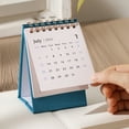 thumbnail image 4 of 2026 Small Desk Calendar Solid Color, Mini Compact And Exquisite Spiral-Bound Desktop Monthly Schedule Planner for Home & Office (4.8x3x2.5in), 4 of 5