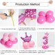 thumbnail image 4 of Globos con números gigantes de 32 pulgadas, decoración de globos con números de helio para fiestas, cumpleaños (número rosa 3), 4 of 5