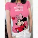 thumbnail image 4 of Camiseta básica de manga corta para mujer Camiseta con estampado de flores de Mickey Mouse de Disney Camiseta de moda coreana para mujer Top ajustado con cuello redondo, 4 of 5