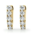 thumbnail image 4 of SZUL Women's Almost 3/4 Carat TW Omega Back Diamond Hoop Earrings in 14K Yellow Gold, 4 of 4