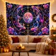 thumbnail image 3 of Luminous Resembling Moon With Mottled Surface Fish Shimmering, Mystical Fantasy for Space Lovers, Galaxy Room Decor, Housewarming Gift, Tapestry Wall Hanging for Bedroom and Dorm, 3 of 7