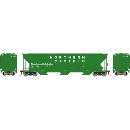UPC 797534155572 product image for Athearn HO Scale PS 4740 Covered Hopper Car Northern Pacific/NP (Green) #76486 | upcitemdb.com