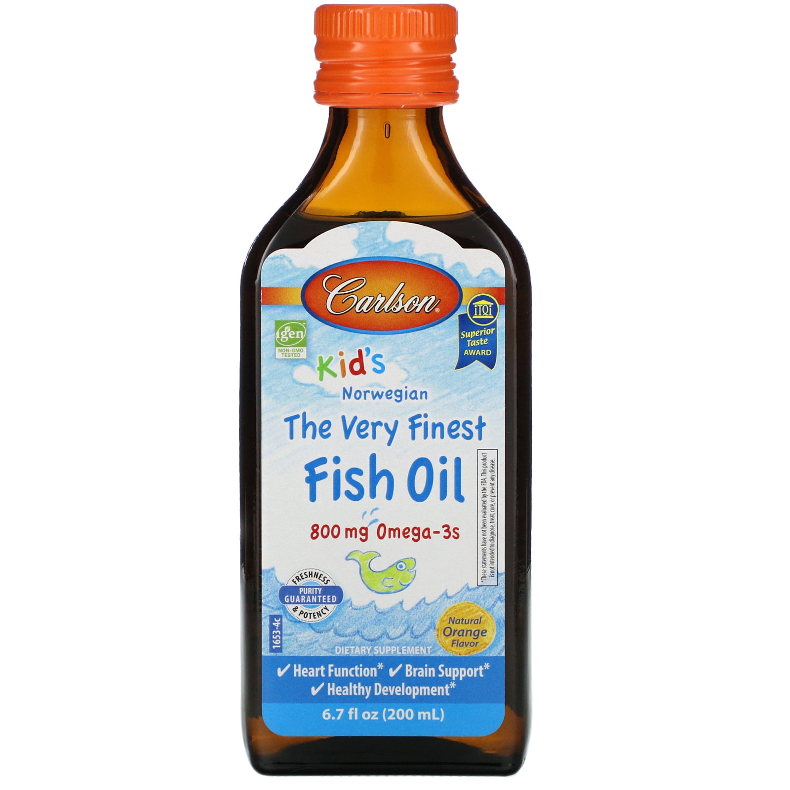 Carlson Labs - Carlson Kid's The Very Finest Norwegian Fish Oil Great Orange Taste - 6.7 fl. oz