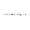 thumbnail image 2 of Gem Stone King 925 Sterling Silver Italian Rolo Heart Link Chain Anklet Bracelet for Women Adjustable up to 11 inch, Made in Italy, 2 of 4