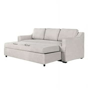 Serta Hanson Modern Farmhouse Convertible Sofa with Queen Size Sleeper, Linen Fabric