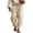 Z38 Beige, variant on Beach Pants for Men Lightweight Linen Harem Pants Loose Flowy Casual Summer Vacation Boho Joggers with Pockets Black,S