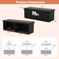 thumbnail image 3 of Costway 43 Inches Folding Storage Ottoman Bench with Side Pocket Storage Chest Black, 3 of 10