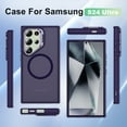 thumbnail image 2 of Allytech Translucent Case for Samsung Galaxy S24 Ultra, [Fit for MagSafe] [Camera Kickstand] Shockproof Ultra Thin Anti-Fingerprint Scratch-Resistant Back Cover Support Wireless Charging - Darkpurple, 2 of 8