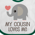 thumbnail image 4 of Inktastic My Cousin Loves Me Boys or Girls Baby Bib, 4 of 4
