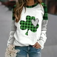 thumbnail image 2 of UAMVSH St. Patrick's Day Sweatshirt for Women Color Block Plus Size Pullover Shirts Casual Crewneck Long Sleeve Tops Festival Outfits, 2 of 3