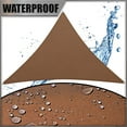 thumbnail image 3 of Amgo 14' x 14' x 19.8' Custom Size Brown Triangle Waterproof Sun Shade Sail Order To Make UPF50+ AMTADT12 Canopy Awning, 98% UV Blockage Water Resistant, Backyard Patio Garden (We Customize), 3 of 9