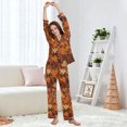 thumbnail image 5 of FORMRS Womens Pajama Set Long Sleeve Top and Pants with Pockets Soft Comfy Lounge Sleepwear, Sizes S-2XL, Fall Pattern, 5 of 7