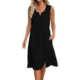 thumbnail image 3 of SROBPTY Summer Dresses for Women Solid Sleeveless, 3 of 5