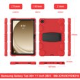 thumbnail image 7 of XYX Case for Samsung Galaxy Tab A9+ 11.0 inch (SM-X210/SM-X215/SM-X216), Dual Layer Slim Heavy Shockproof Rugged Protective Cover Case with Kickstand (Red Black), 7 of 7