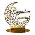 thumbnail image 1 of Decoración de Ramadán, decoración de dorada con lámpara de alambre de cobre, adorno acrílico Eid Mubarak para suministros de musulmana, A Gloria Lámpara de Ramadán Mubarak, 1 of 7
