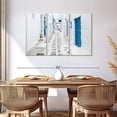 thumbnail image 3 of Elephant Stock Mykonos Street Wall Art - Horizontal Multi Panel Canvas - Living Room Wall Decor - City Multi Panel - Blue And Gray Decor - 57" x 36", 3 of 8