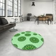 thumbnail image 3 of Ahgly Company Indoor Square Patterned Dark Lime Green Area Rugs, 6' Square, 3 of 6
