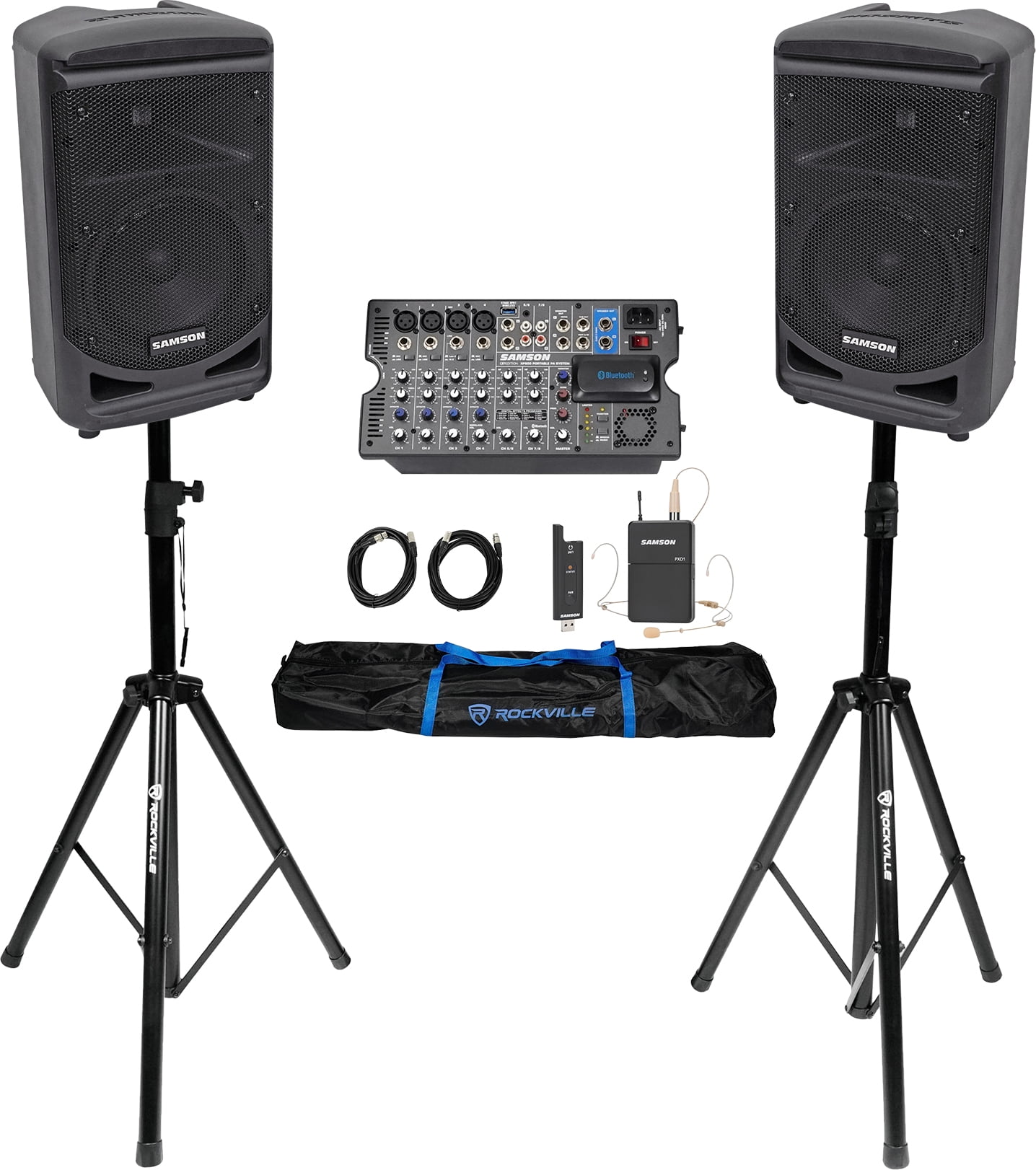 Samson Expedition XP800 800w Portable 8" PA DJ Speaker+Powered Mixer