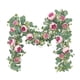 thumbnail image 2 of Guirnalda artificial de 1,8 m con flores, 7 rosas blancas, guirnalda floral para centro de mesa de boda, fiesta, decoración de camino de mesa, 2 of 6