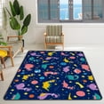 thumbnail image 3 of Crawling Indoor Carpet Play Mat Colorful Dinosaurs Doodles for Living Room Bedroom Educational Nursery Floor Mat Area Rugs 72x48in, 3 of 6
