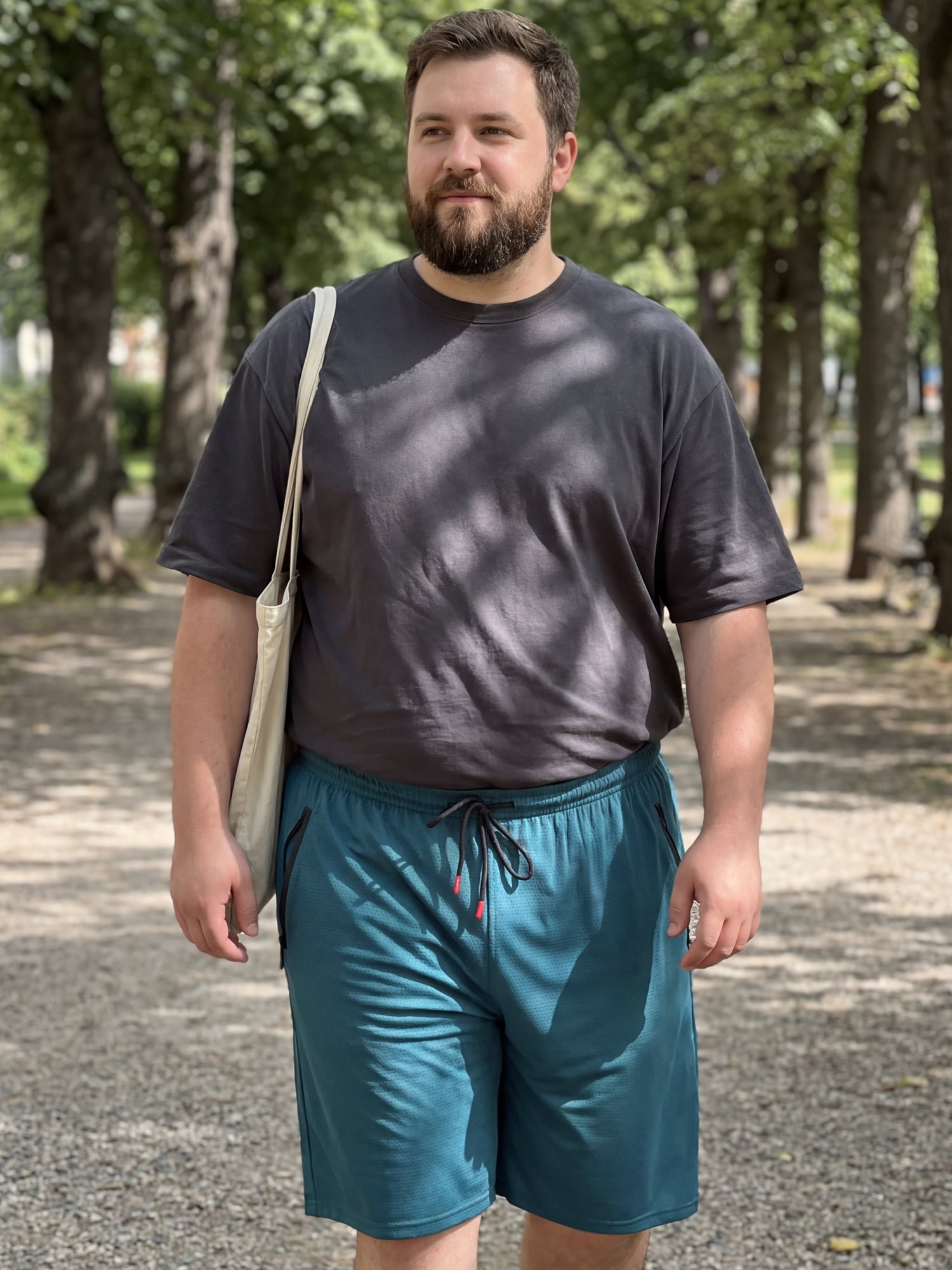 DARING DIVA Men's Big Tall Athletic Shorts with Zipper Pockets 2XL Blue