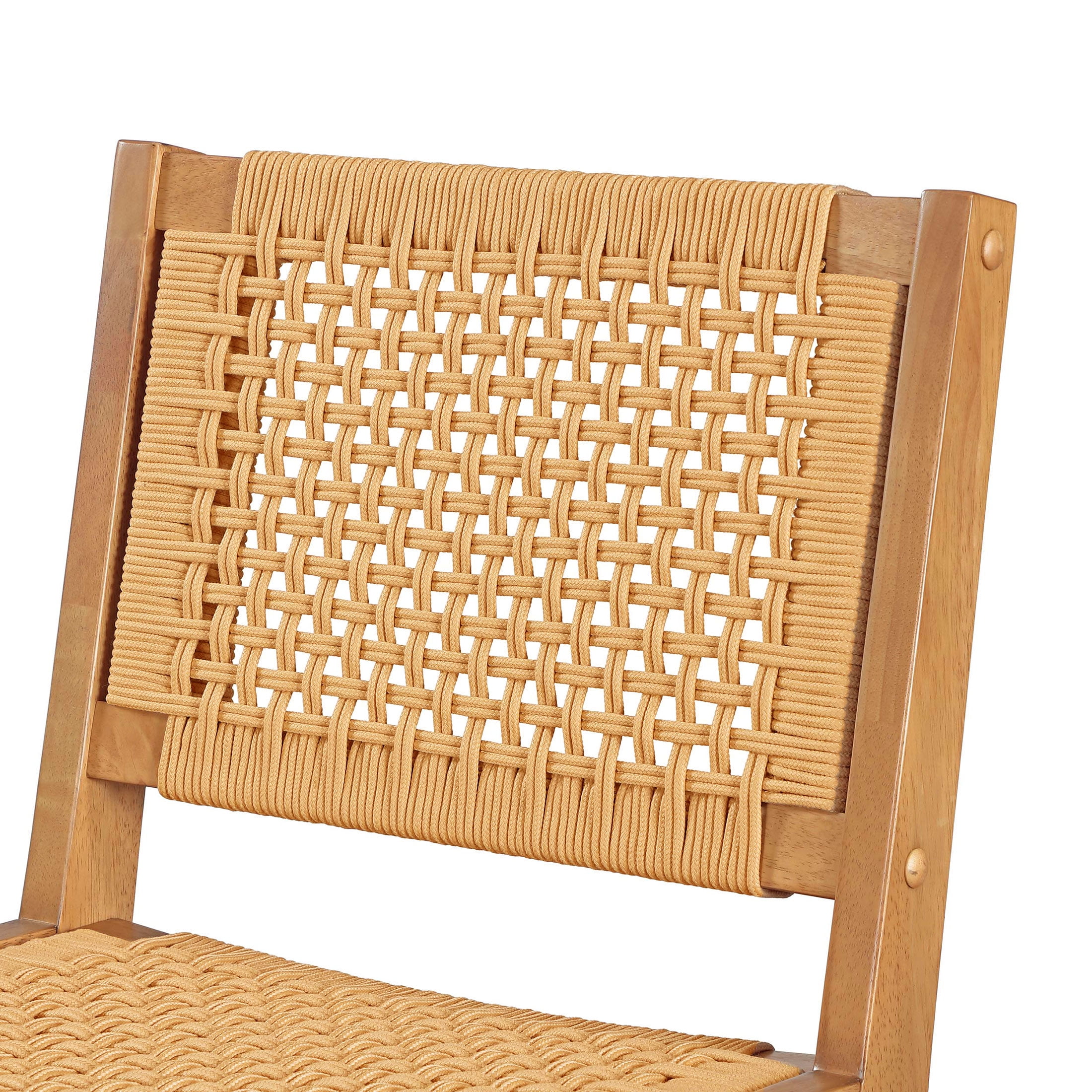 Better Homes & Gardens Vista Woven Coastal Dining Chairs, Light Honey, Set of 2