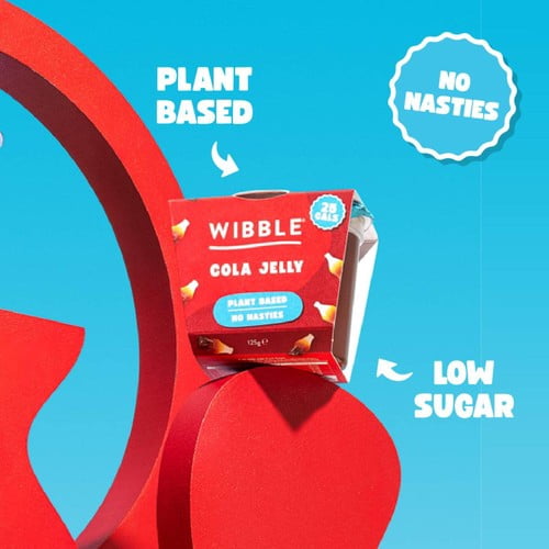 Wibble Plant-based Cola Jelly Pot 125g, British Import (Pack of 2)